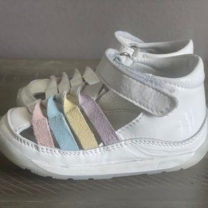 NATURINO FALCOTTO THANI PATENT LEATHER & SUEDE TODDLER SHOES, SIZE 21